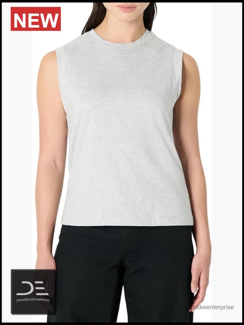 Relaxed-Fit 100% Cotton Muscle Tee - Sleeveless